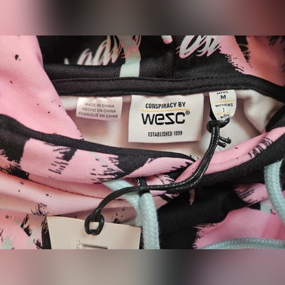 Conspriacy By Wesc Unisex Black And Pink Palm Tree Design Sweatsuit Size M/L - Picture 15 of 16